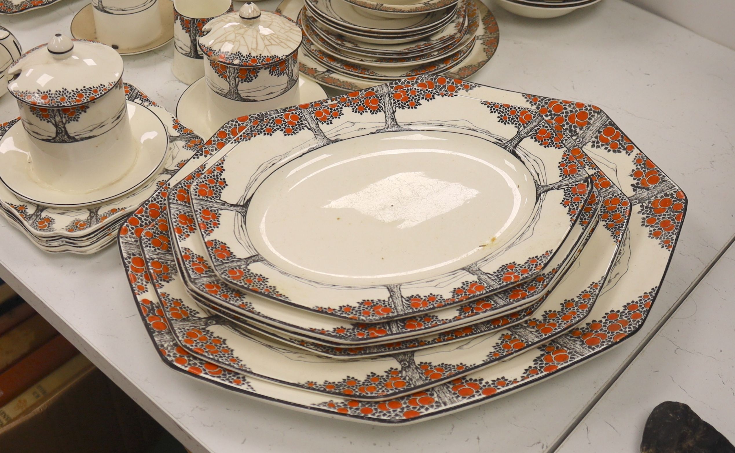 A Crown Ducal Orange Tree part dinner and tea service